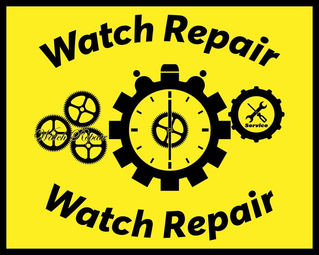 icono de reparación de reloj vector