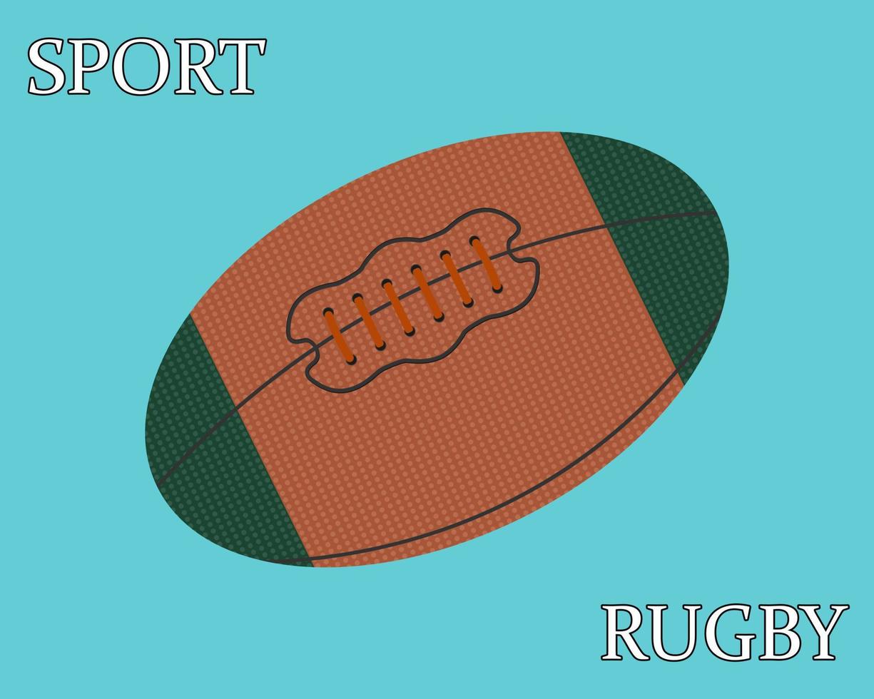 pelota de rugby deportiva vector