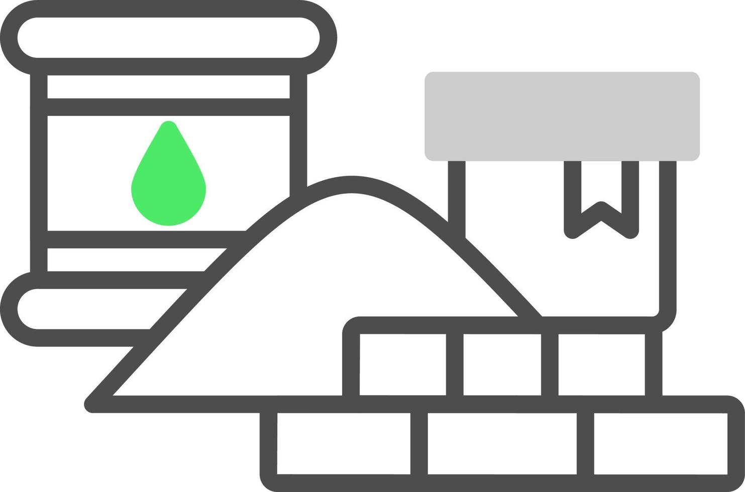 Raw Materials Creative Icon Design vector