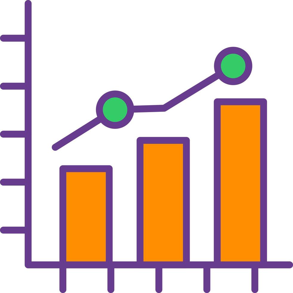 Growth Chart Creative Icon Design vector