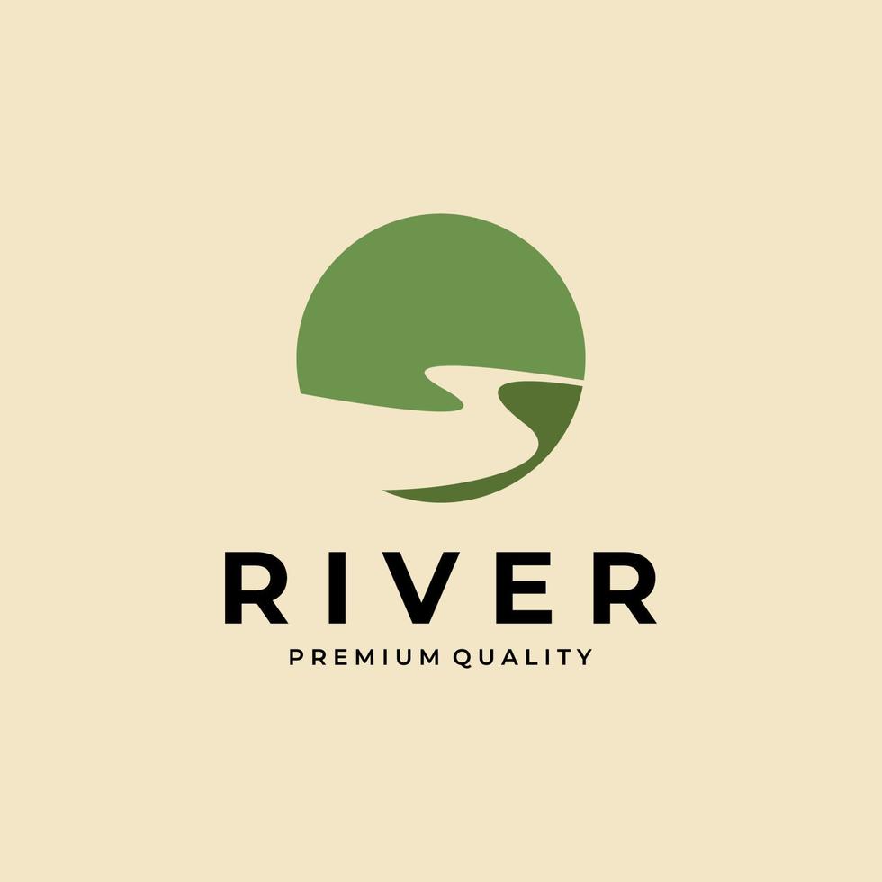 Diseño de plantilla de vector de logotipo de Peak River Creek