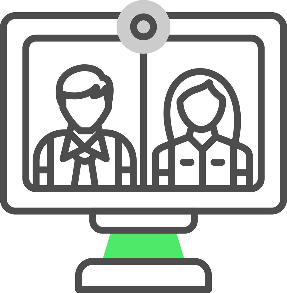 Online Interview Creative Icon Design vector
