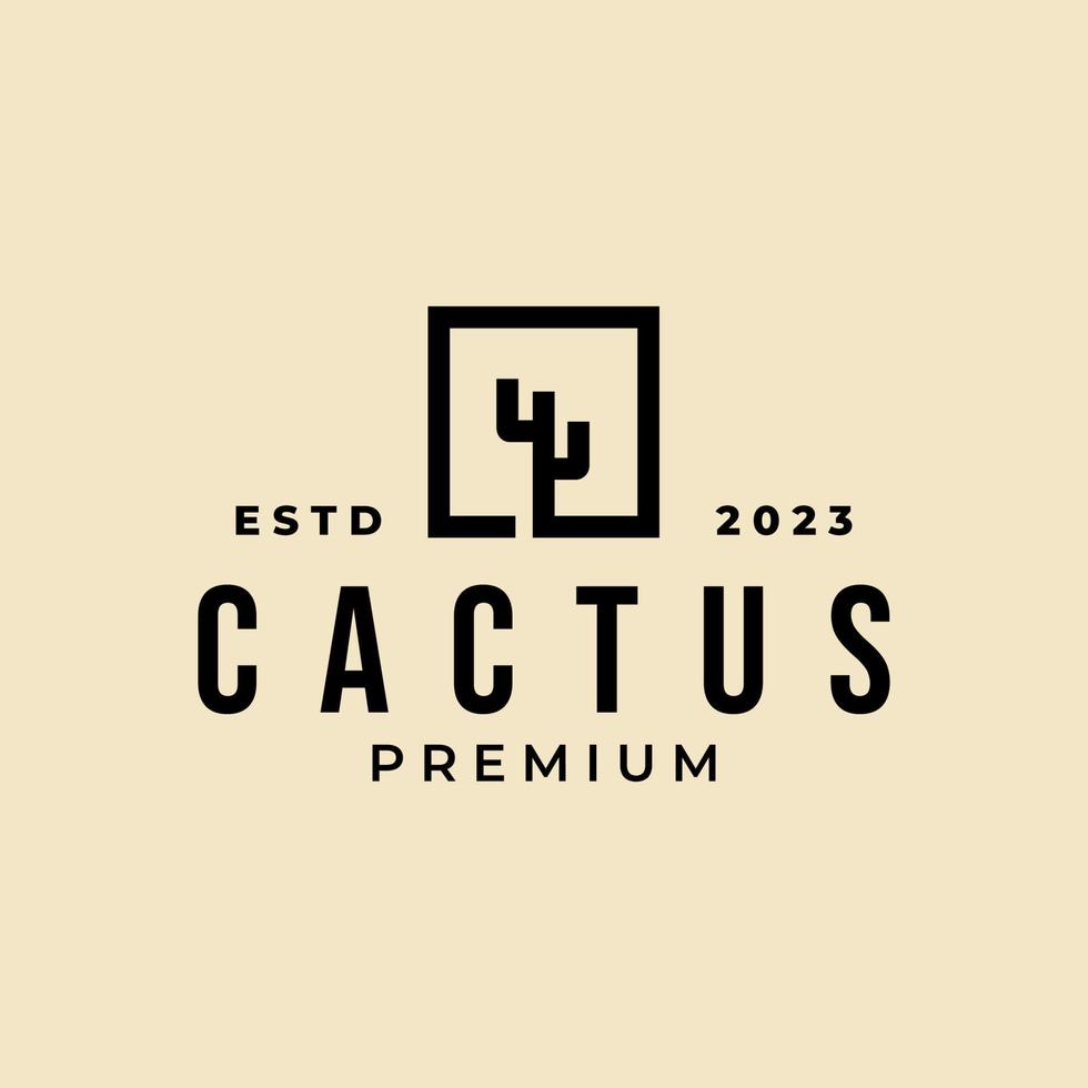 Cactus logo design vector Illustrations with creative concept