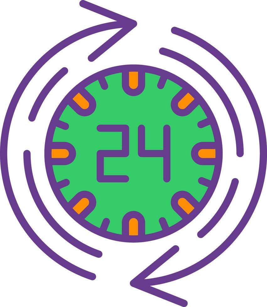 24 Hours Creative Icon Design vector