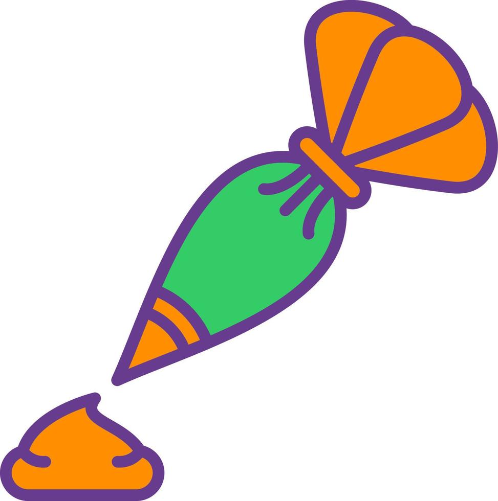 Piping Bag Creative Icon Design vector
