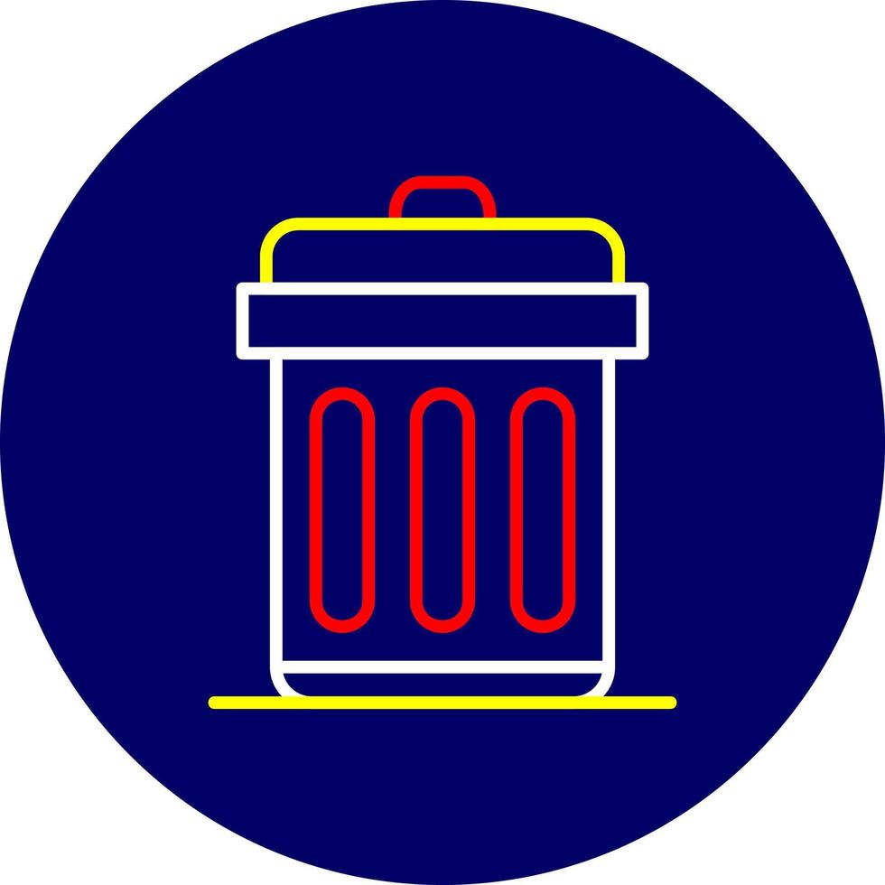 Trash Bin Creative Icon Design vector