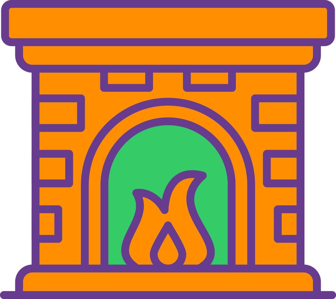 Fireplace Creative Icon Design vector