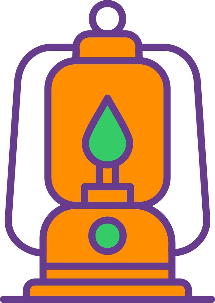 Oil Lamp Creative Icon Design vector