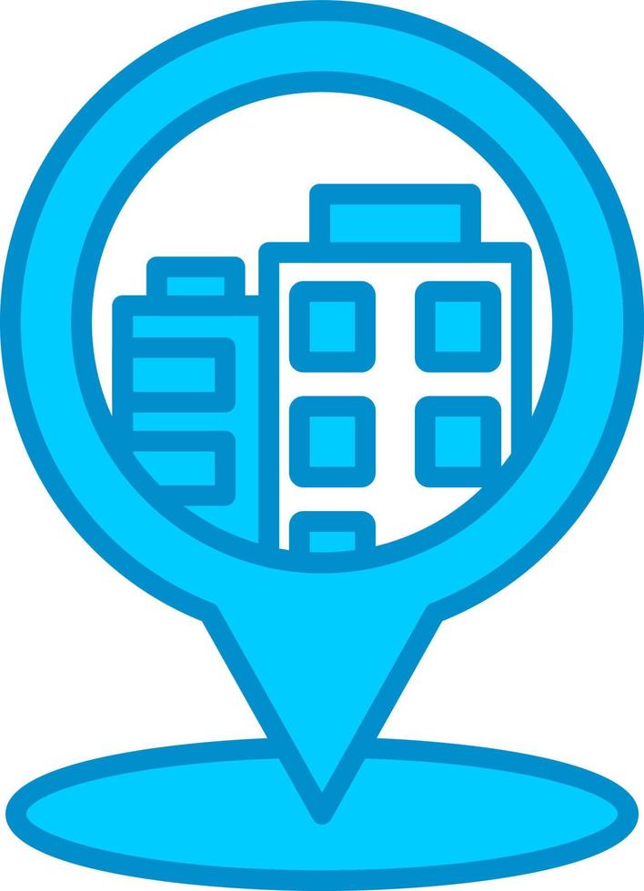 Hotel Location Creative Icon Design vector