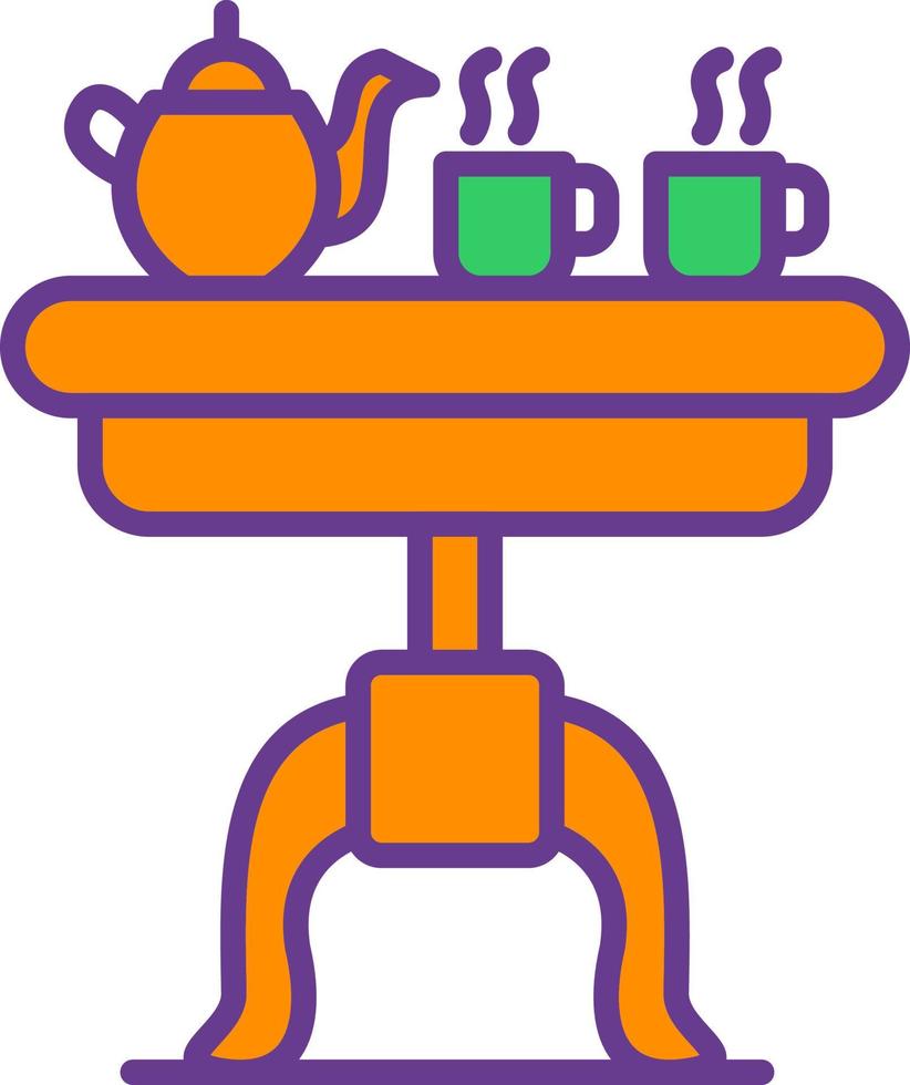 diseño de icono creativo de mesa de café vector