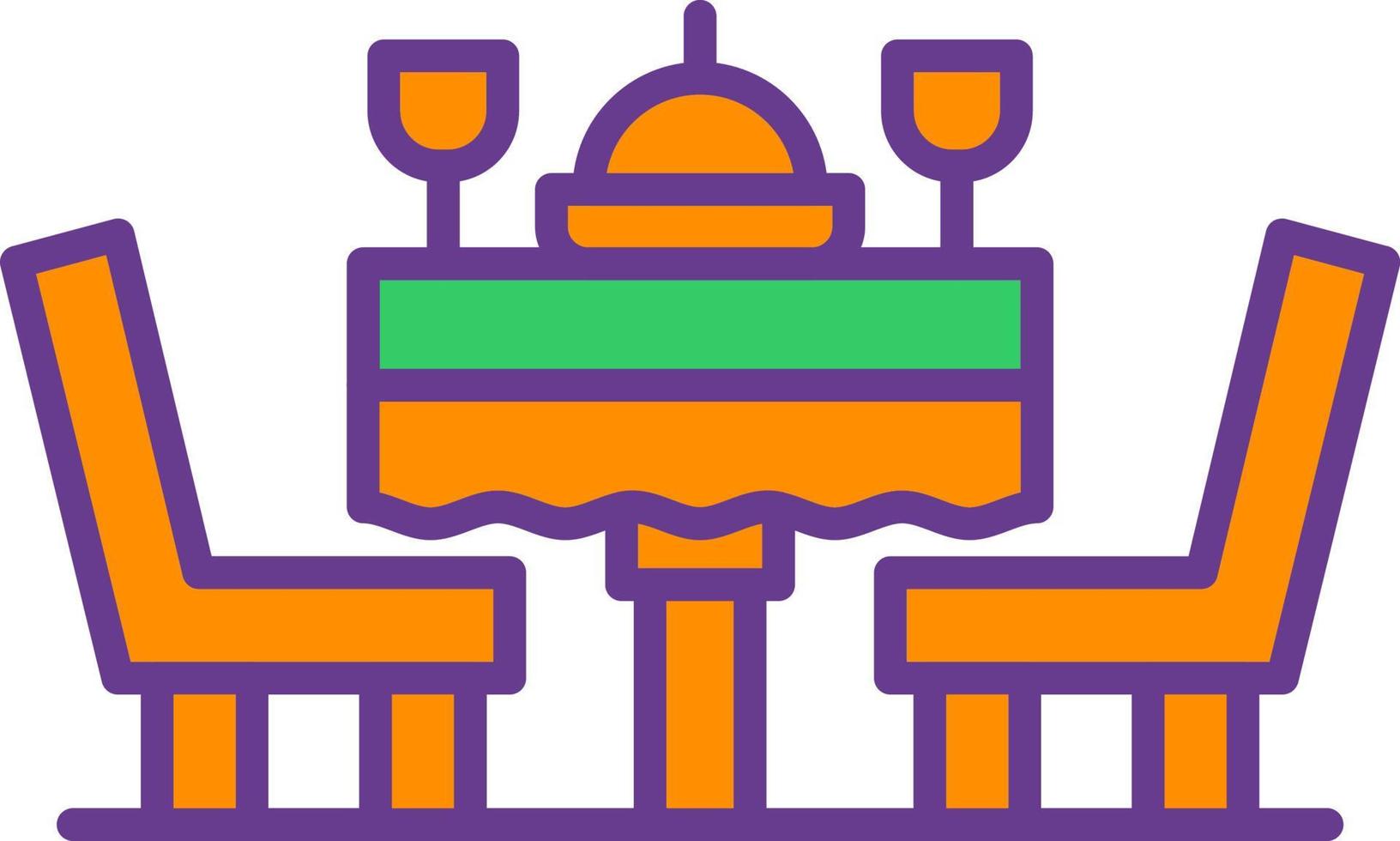 Dinner Table Creative Icon Design vector