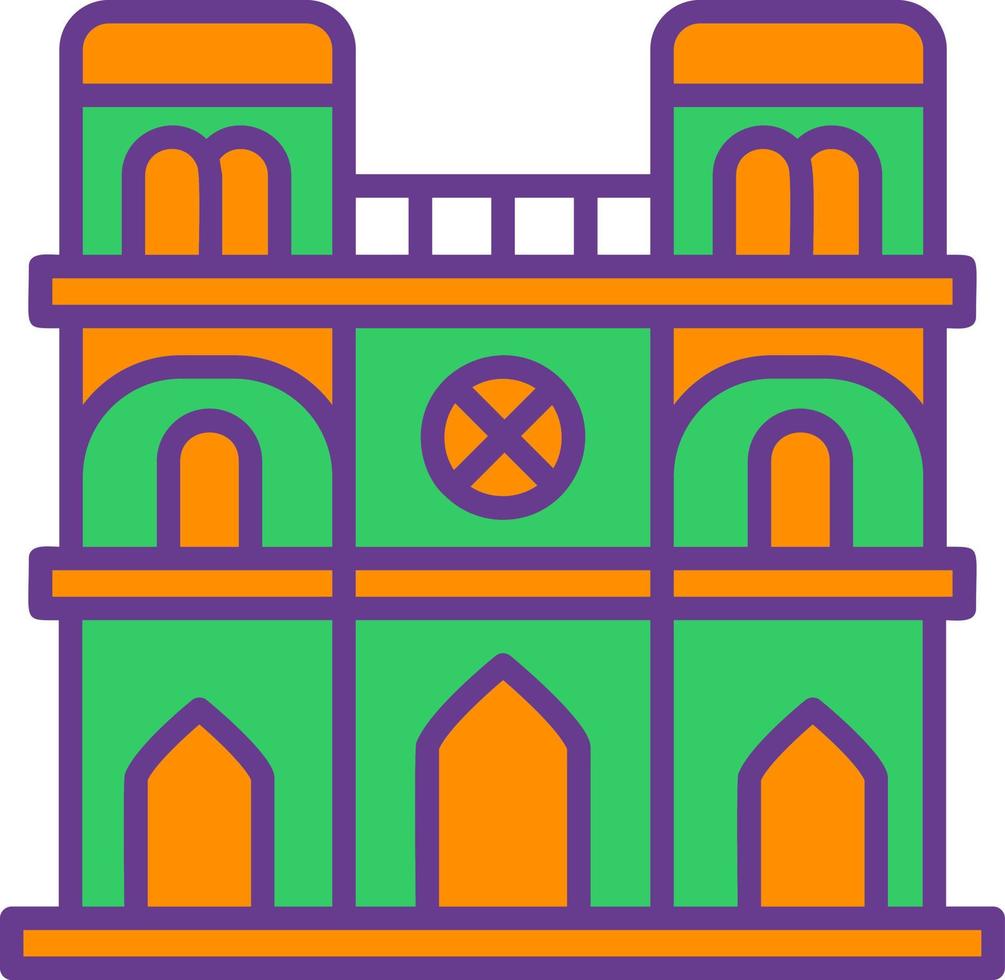 diseño de icono creativo de notre dame vector