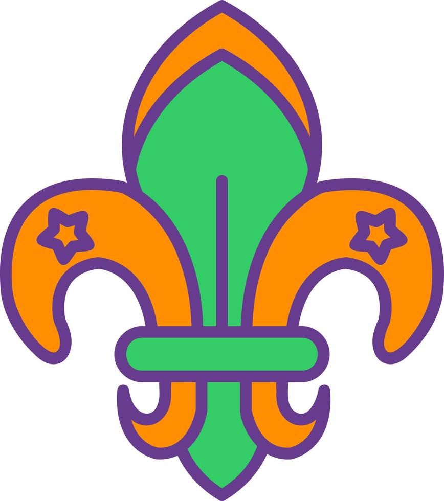Fleur De Lis Creative Icon Design vector