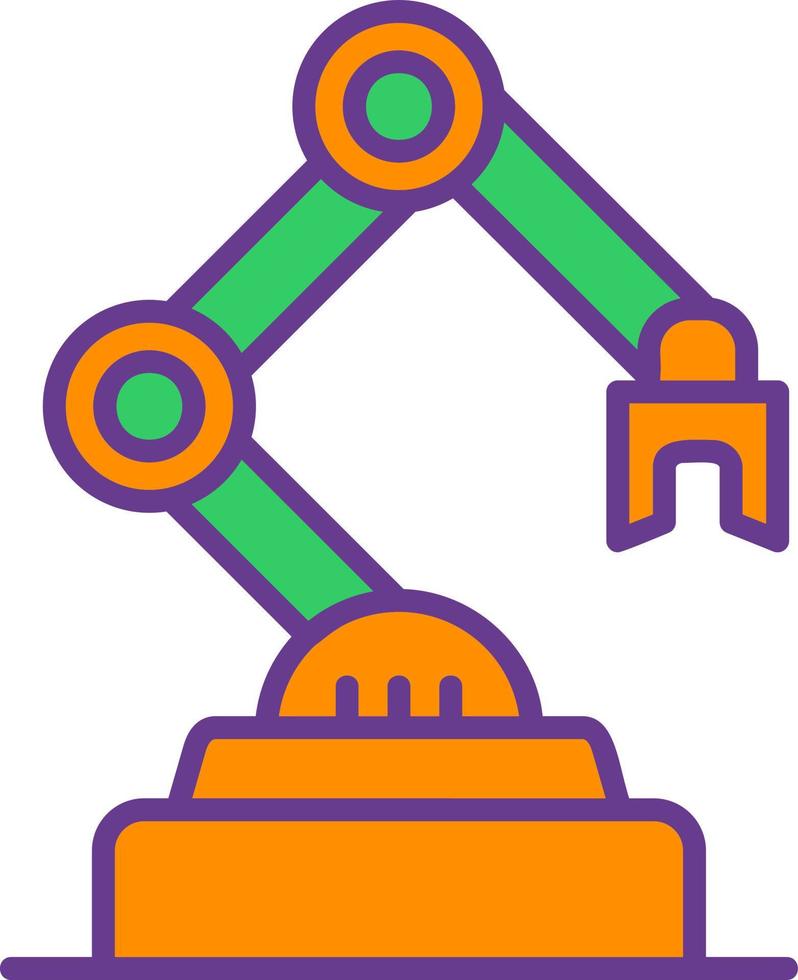 Industrial Robot Creative Icon Design vector