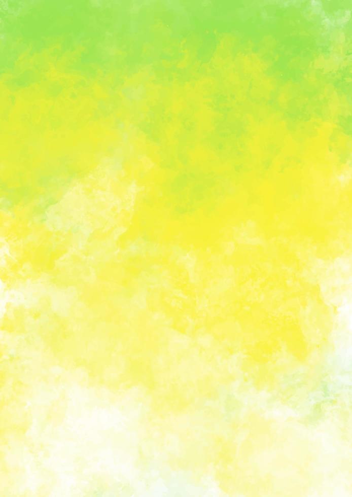 Beautiful bright yellow and green watercolor background. Abstract vivid grunge texture backdrop vector