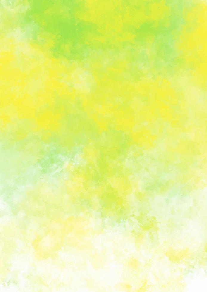 Beautiful bright yellow and green watercolor background. Abstract vivid grunge texture backdrop vector