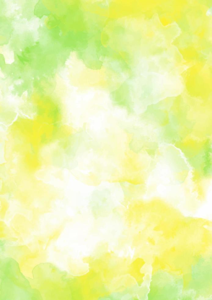 hermoso fondo de acuarela amarillo y verde brillante. telón de fondo de textura grunge vivo abstracto vector