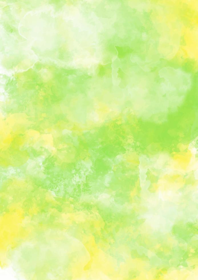 Beautiful bright yellow and green watercolor background. Abstract vivid