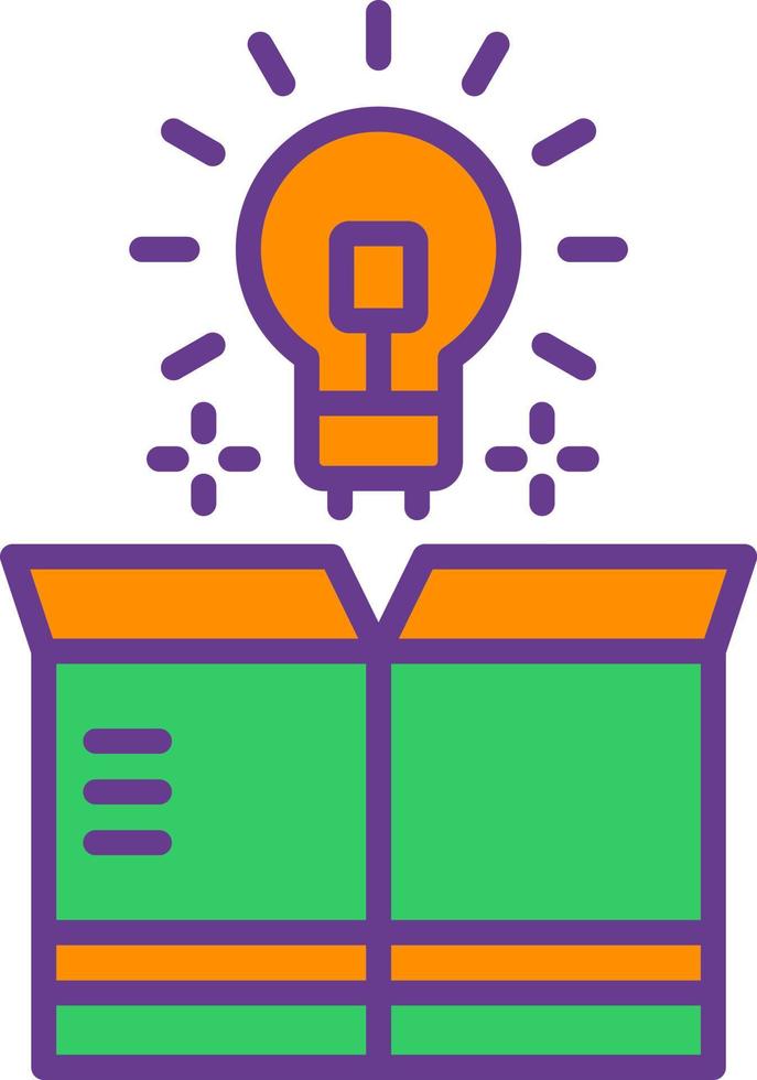 Think Out Of The Box Creative Icon Design vector