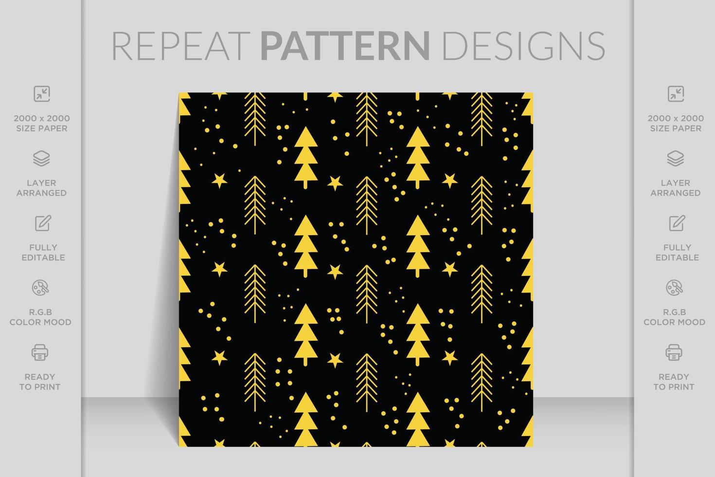 Holiday seamless pattern for Christmas. Pattern for a luxurious gift wrapping paper, greeting cards vector