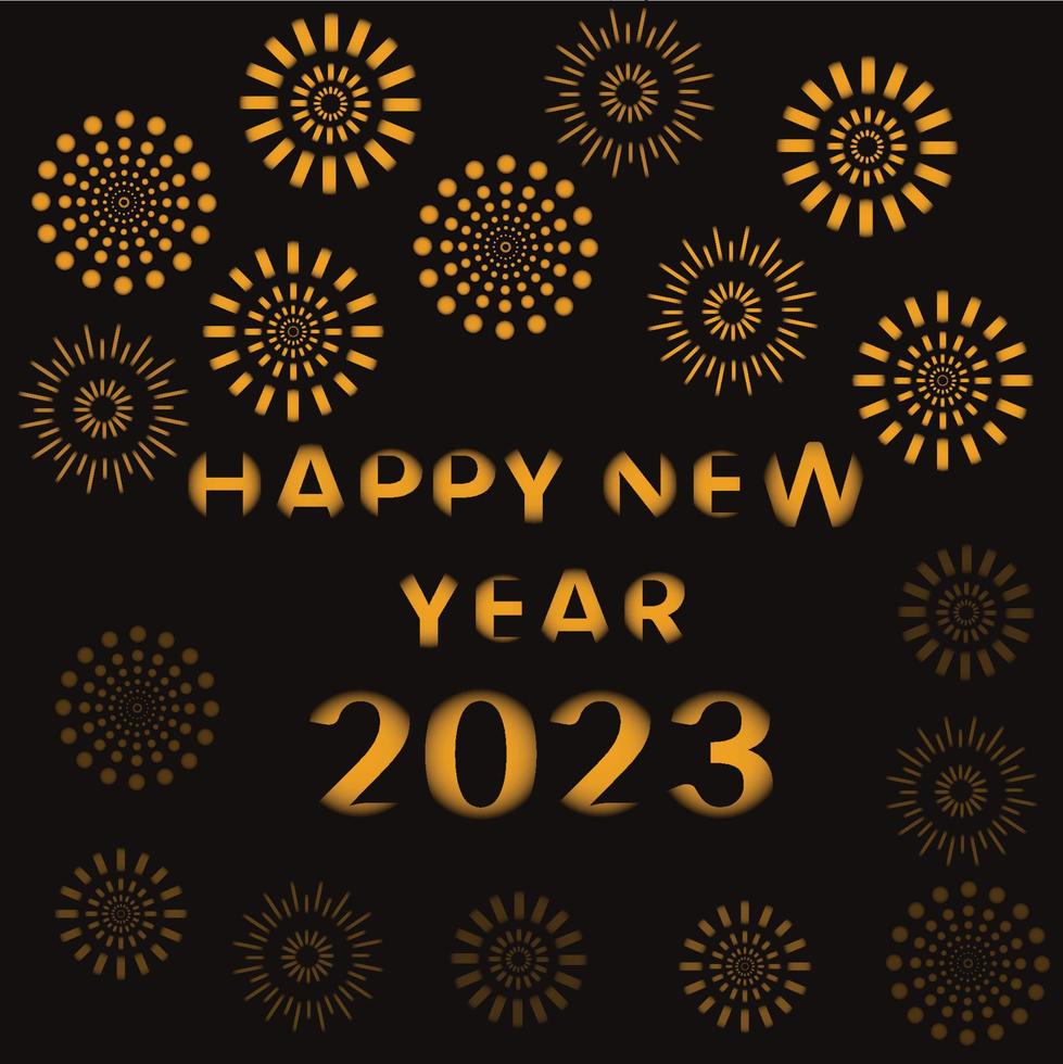 tarjeta de feliz año nuevo con inscripción de saludo. diseño minimalista simple de banner de año nuevo. vector