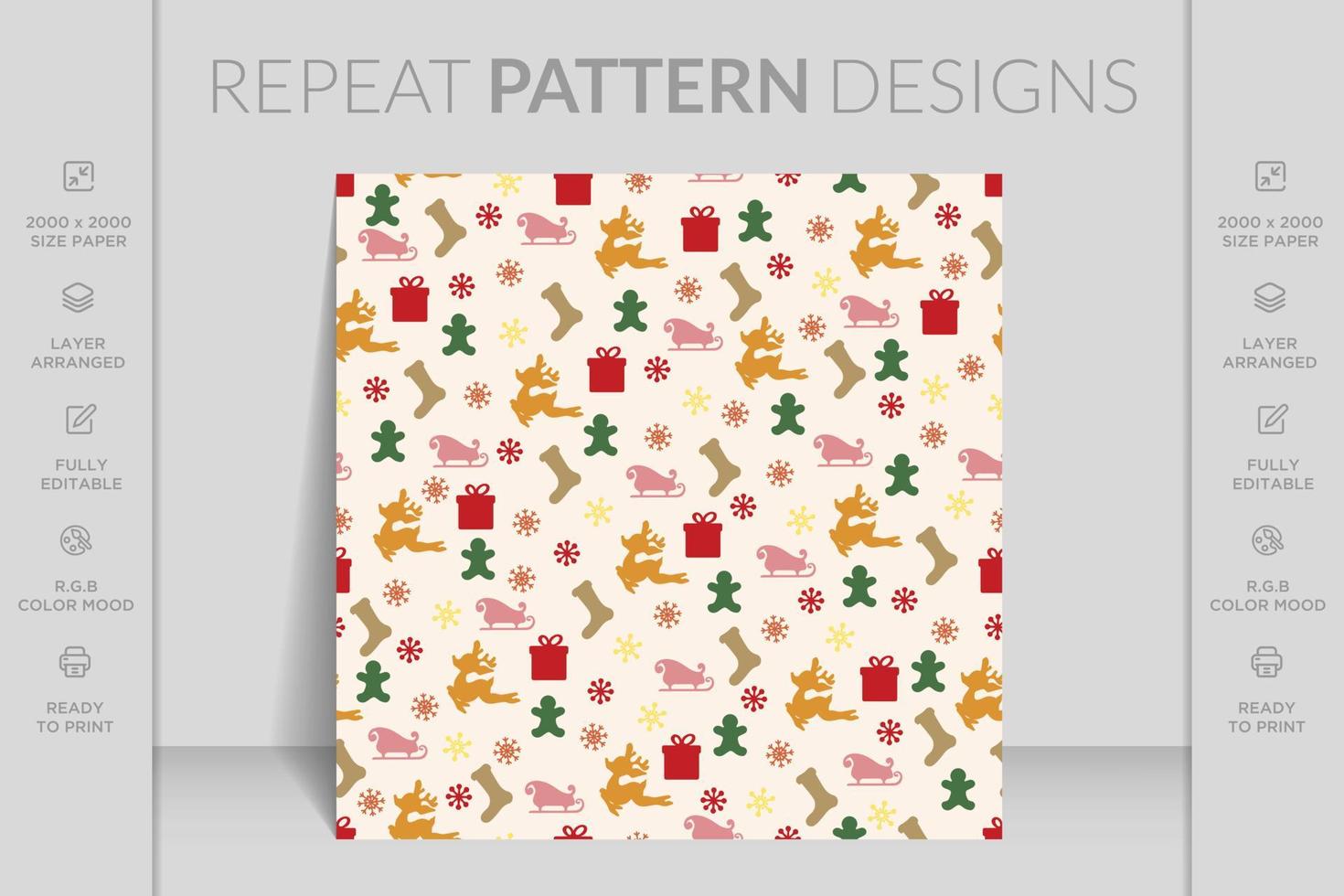 Pattern for a luxurious gift wrapping paper, greeting cards. Holiday seamless pattern for Christmas. vector