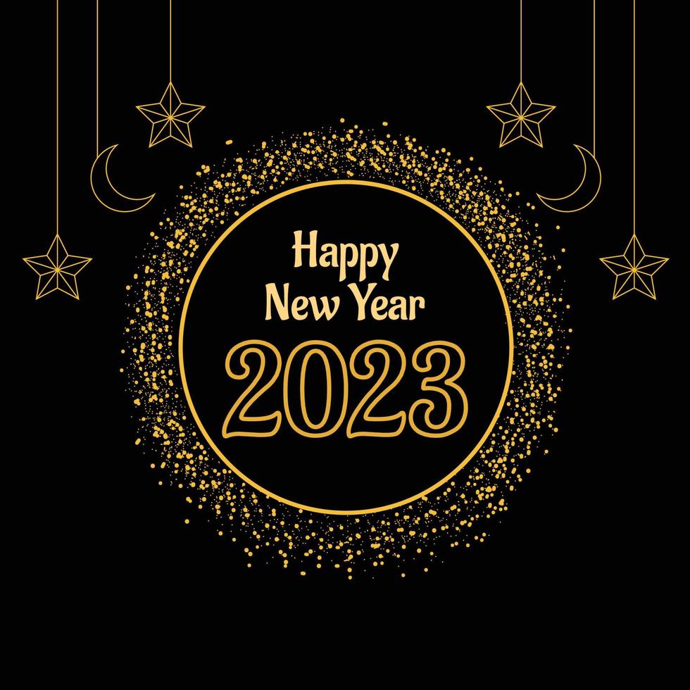 Simple minimalist new year banner design. Happy new year card with greeting inscription. vector
