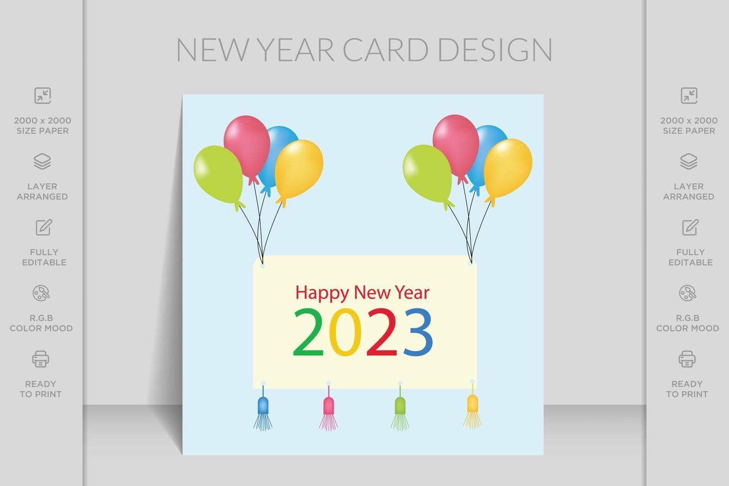 tarjeta de feliz año nuevo con inscripción de saludo. diseño minimalista simple de banner de año nuevo. vector