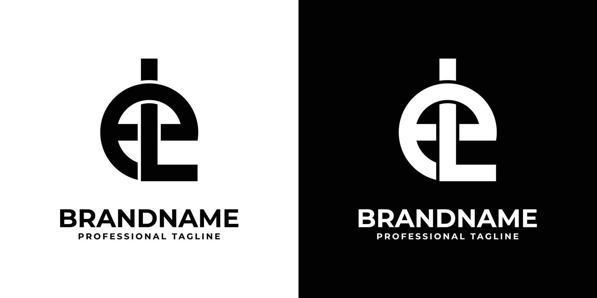 Letter EL or LE Monogram Logo vector