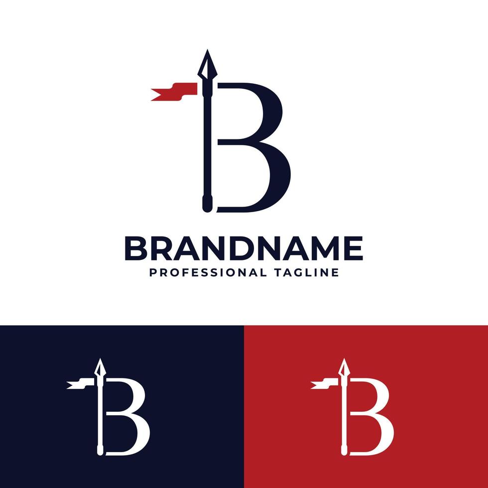 Letter B Spear Logo vector