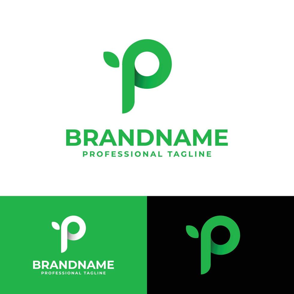 Letter P Nature Logo vector