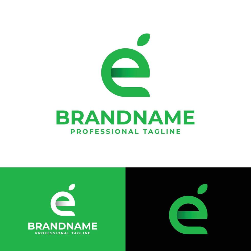 Letter E Nature Logo vector