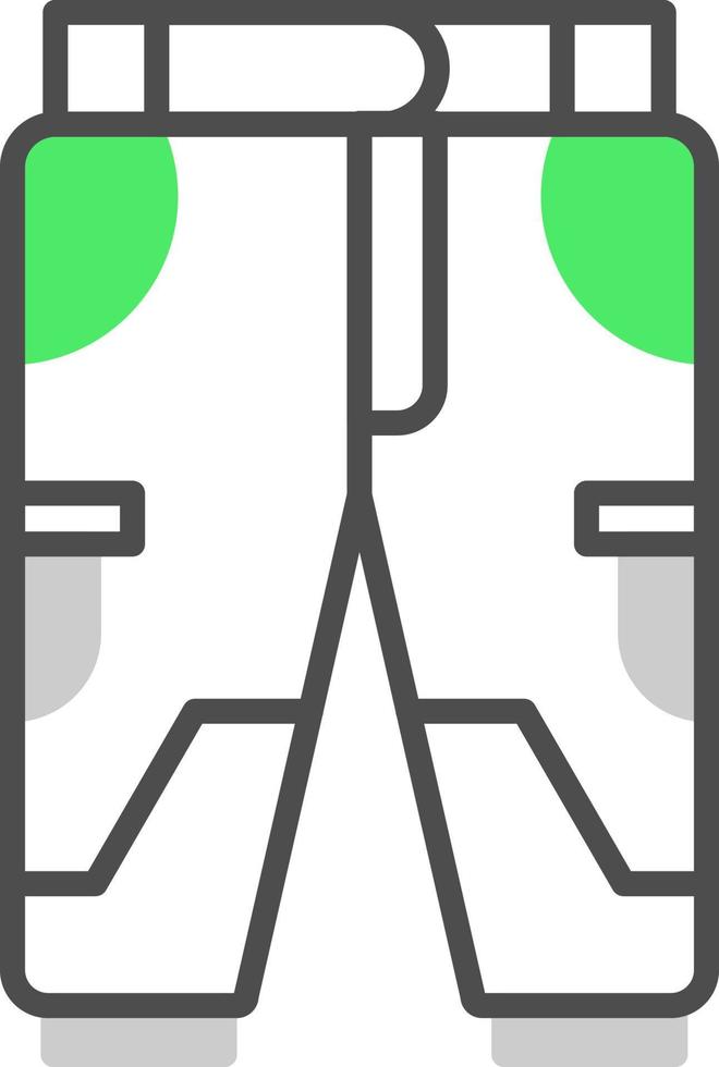 diseño de icono creativo de pantalón de esquí vector