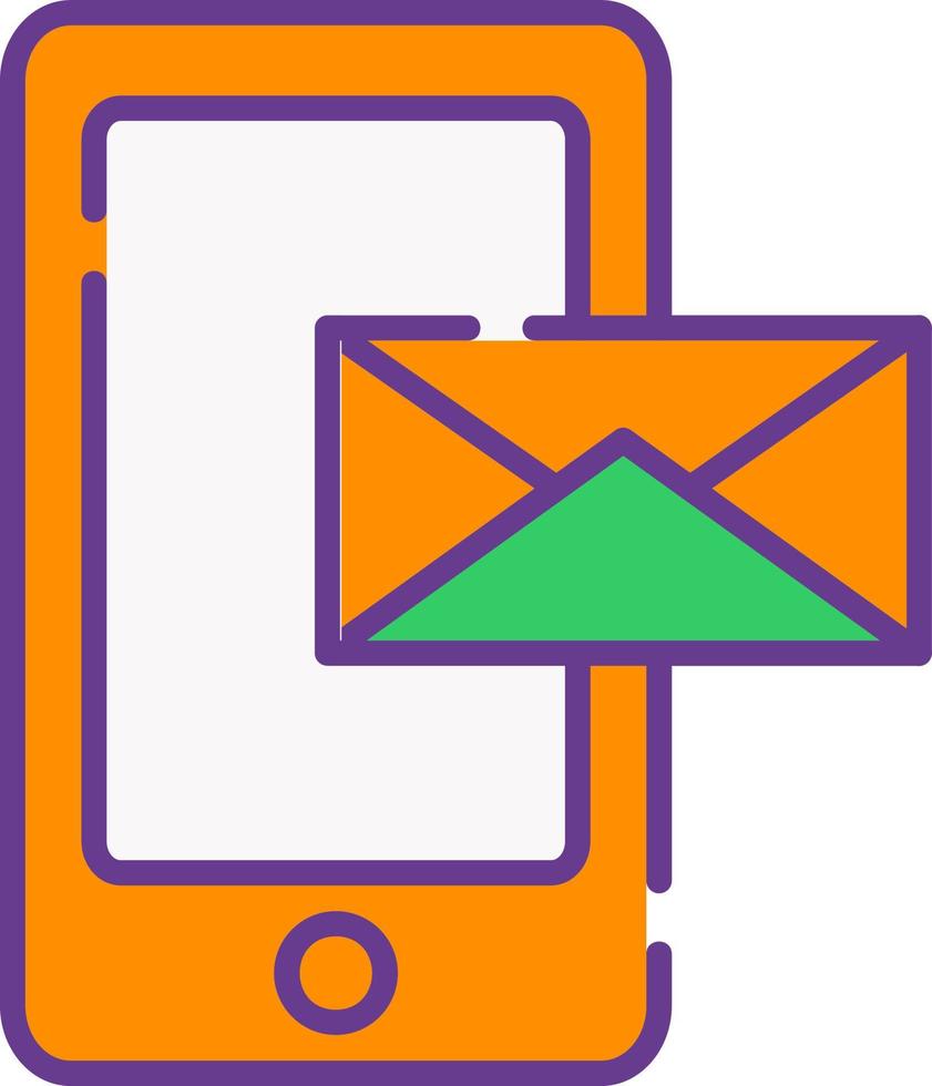 diseño de icono creativo de correo electrónico móvil vector
