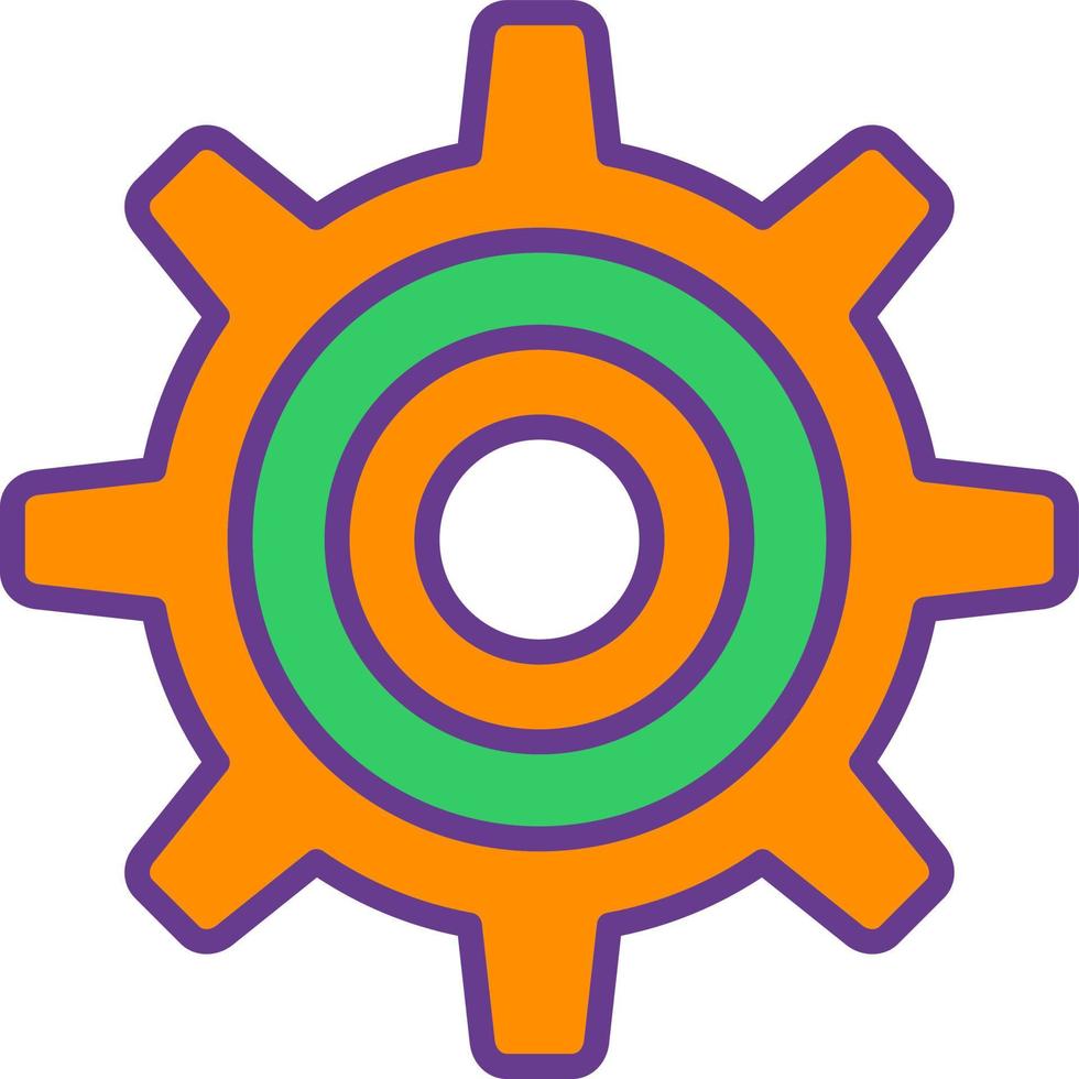 Setting Creative Icon Design vector