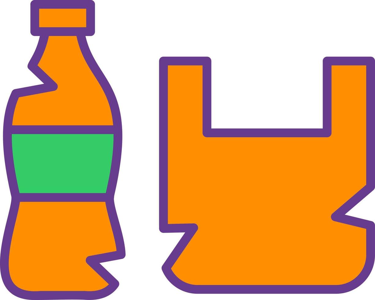 Waste Plastic Creative Icon Design vector