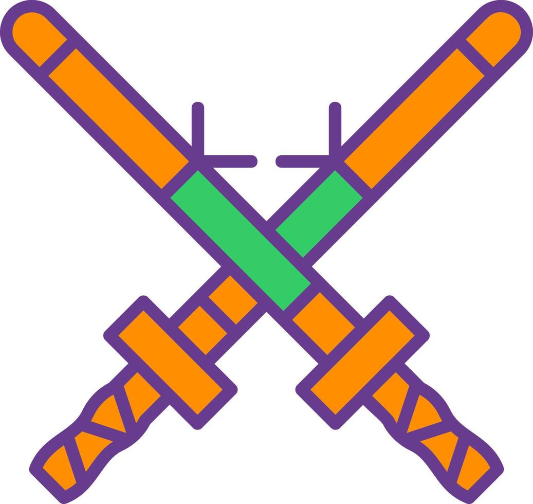 diseño de icono creativo de kendo vector