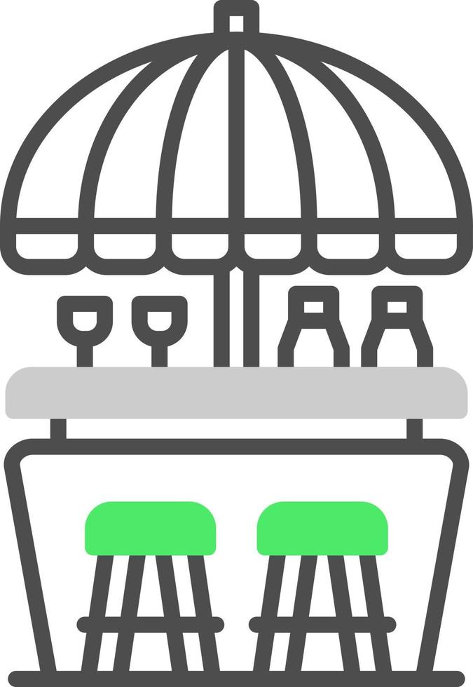 Beach Bar Creative Icon Design vector