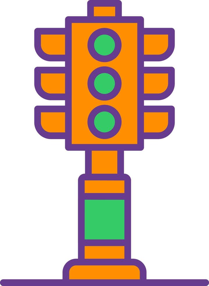 Traffic Lights Creative Icon Design vector