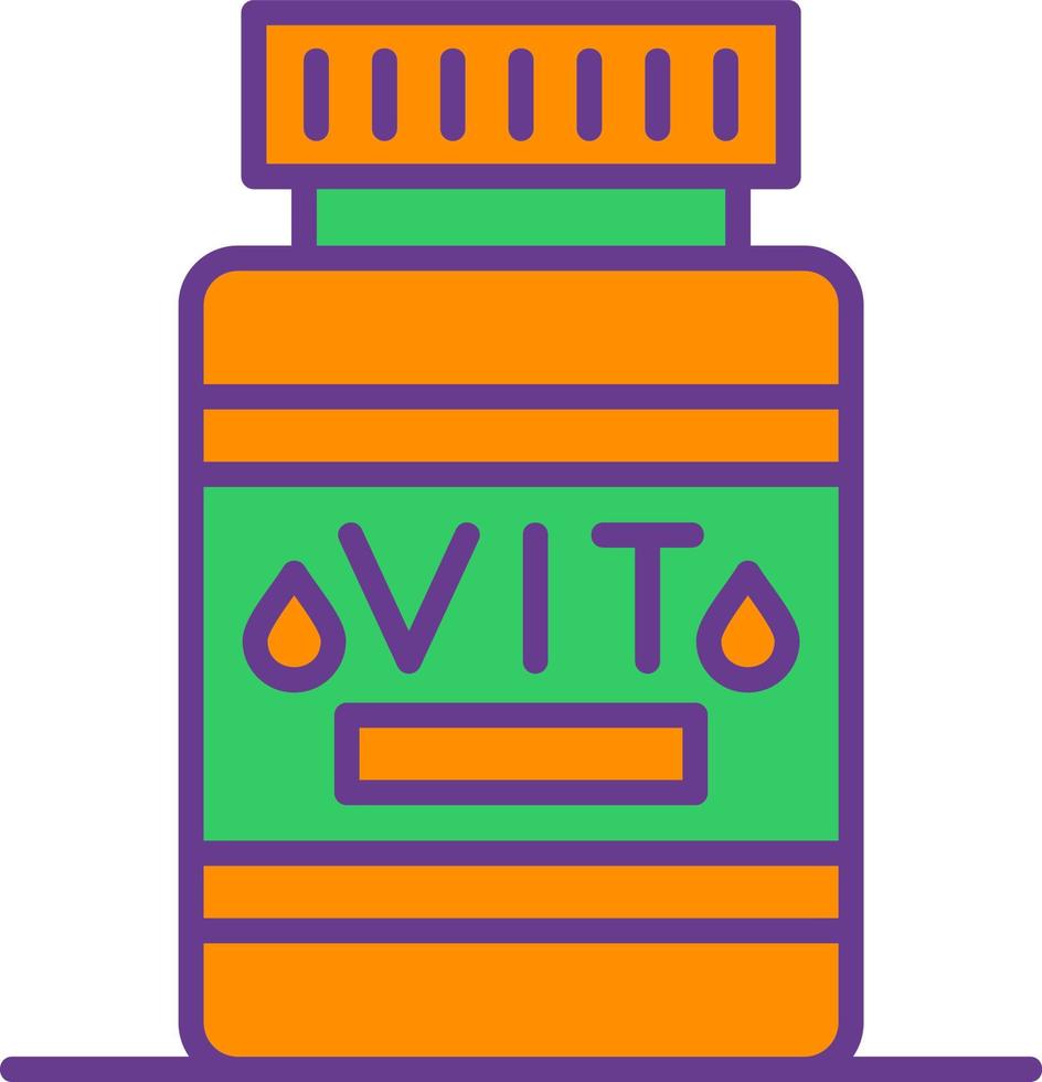 diseño de icono creativo de vitamina vector