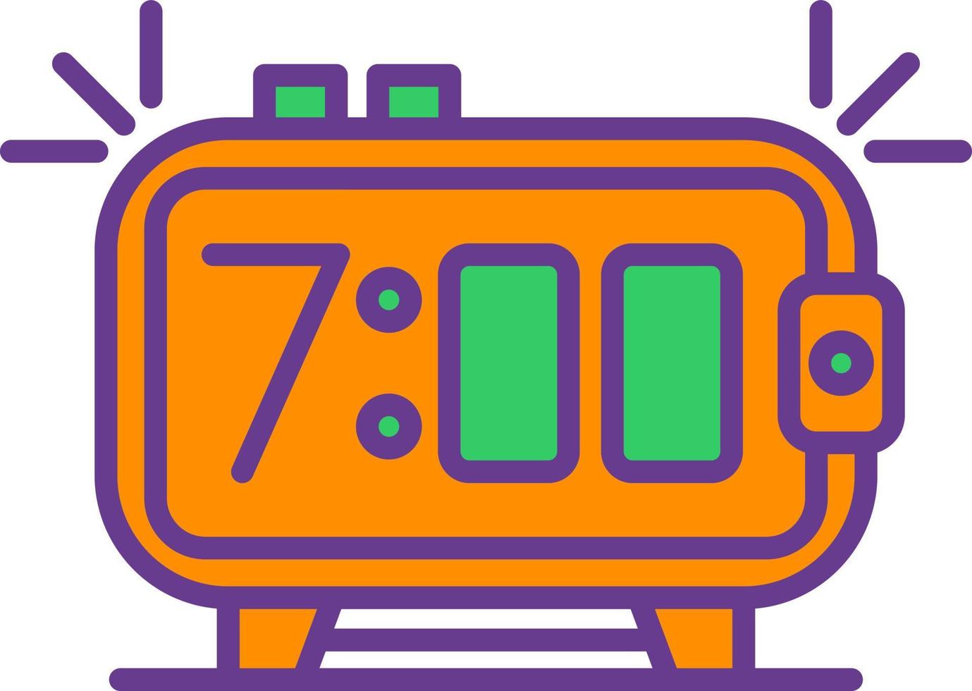 Alarm Clock Creative Icon Design vector