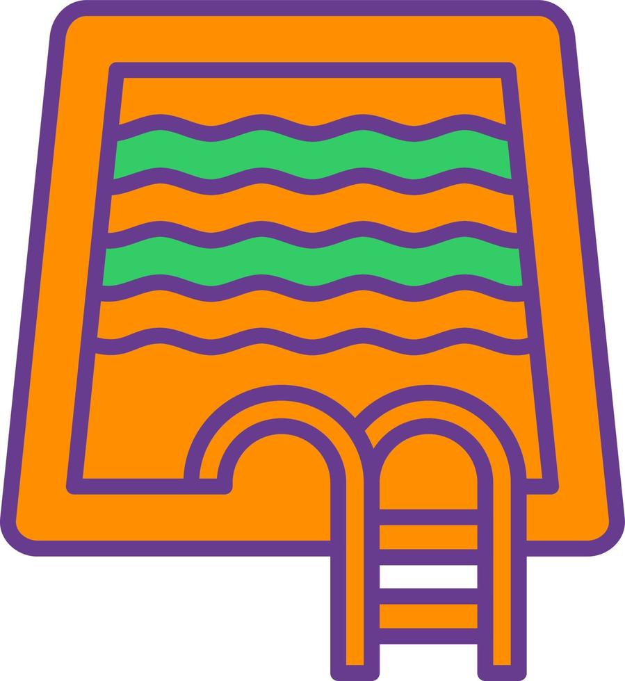 Swimming Pool Creative Icon Design vector