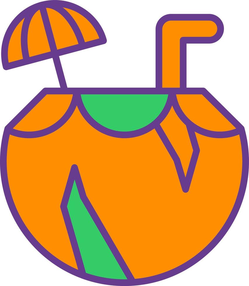 Coconut Drink Creative Icon Design vector