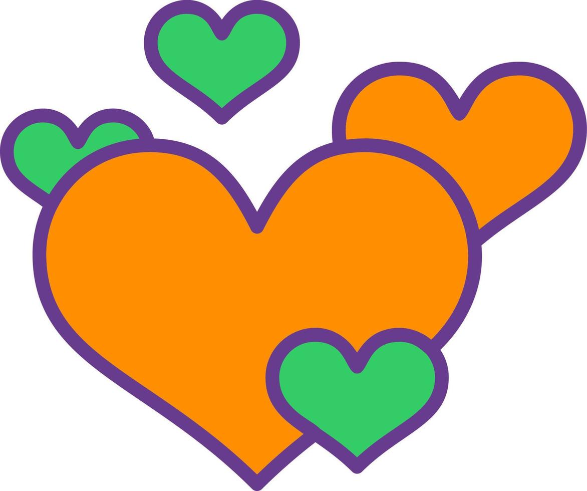 diseño de icono creativo de corazones vector