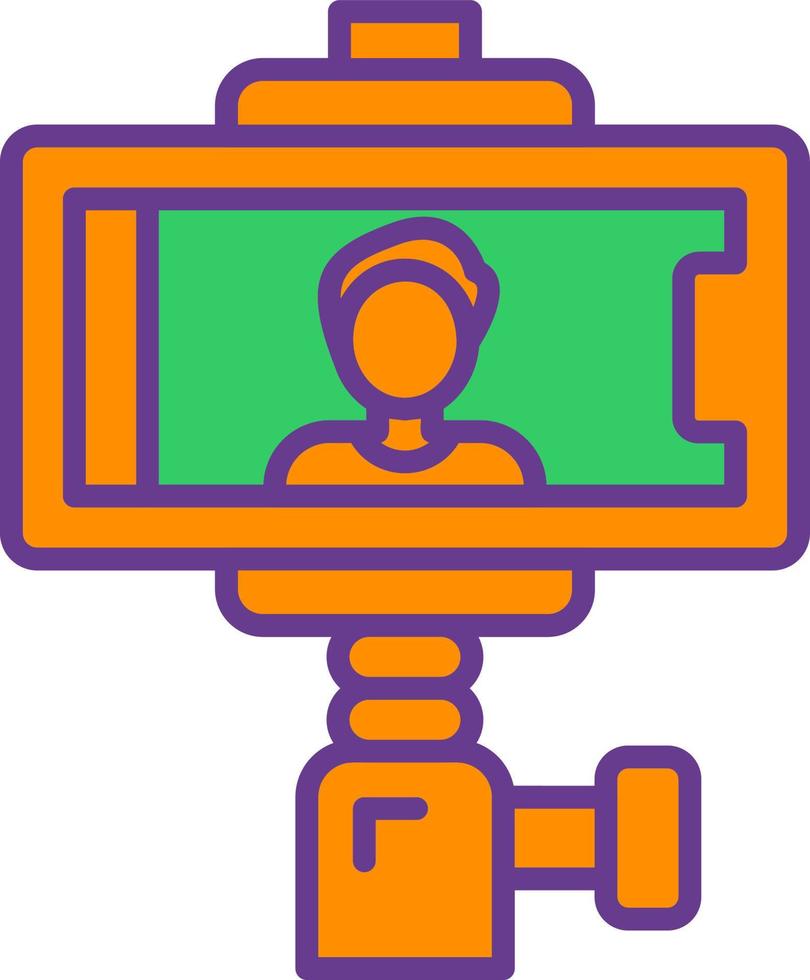 Selfie Stick Creative Icon Design vector