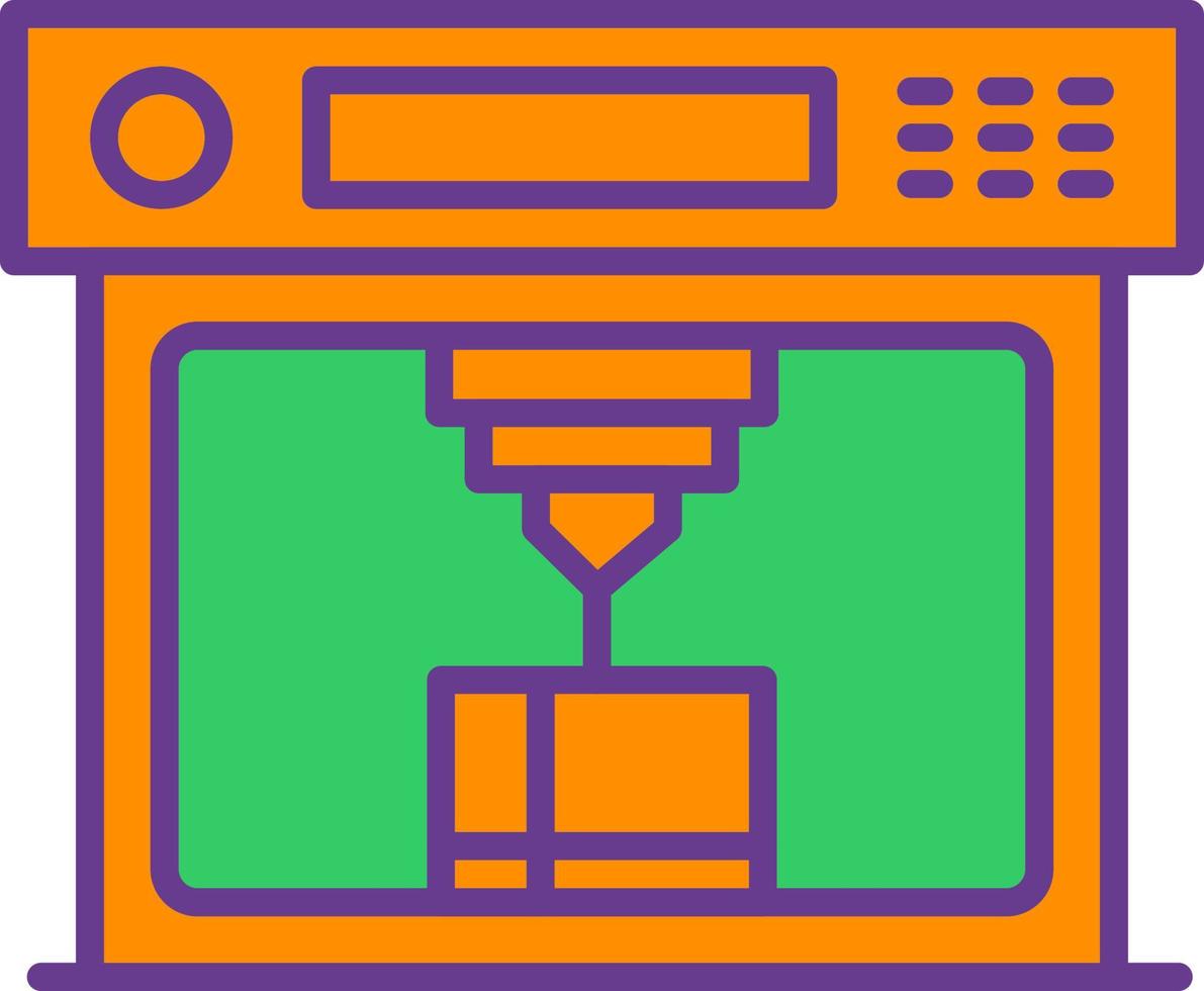 3d Printer Creative Icon Design vector