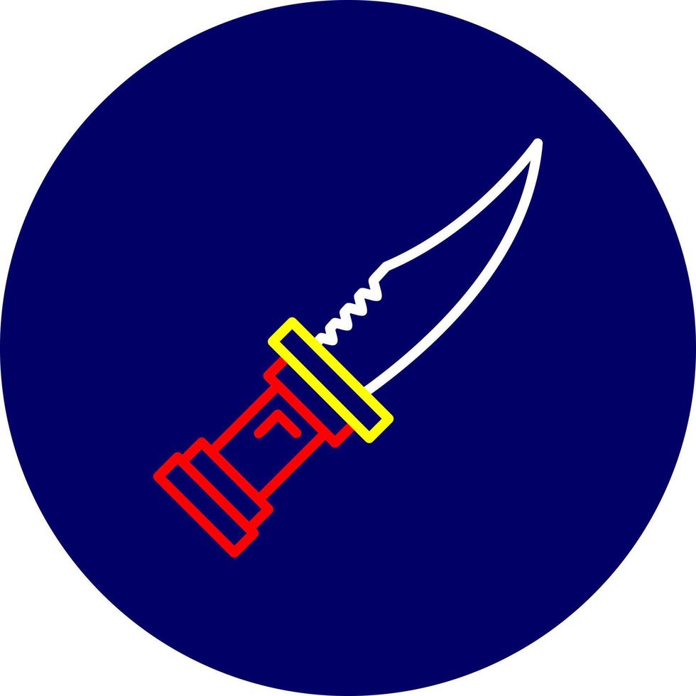 Police Knife Creative Icon Design vector
