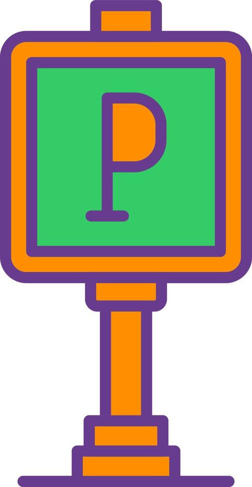Parking Sign Creative Icon Design vector
