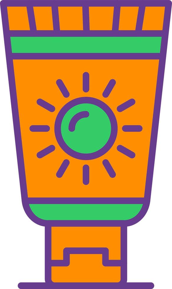 Sunscreen Creative Icon Design vector