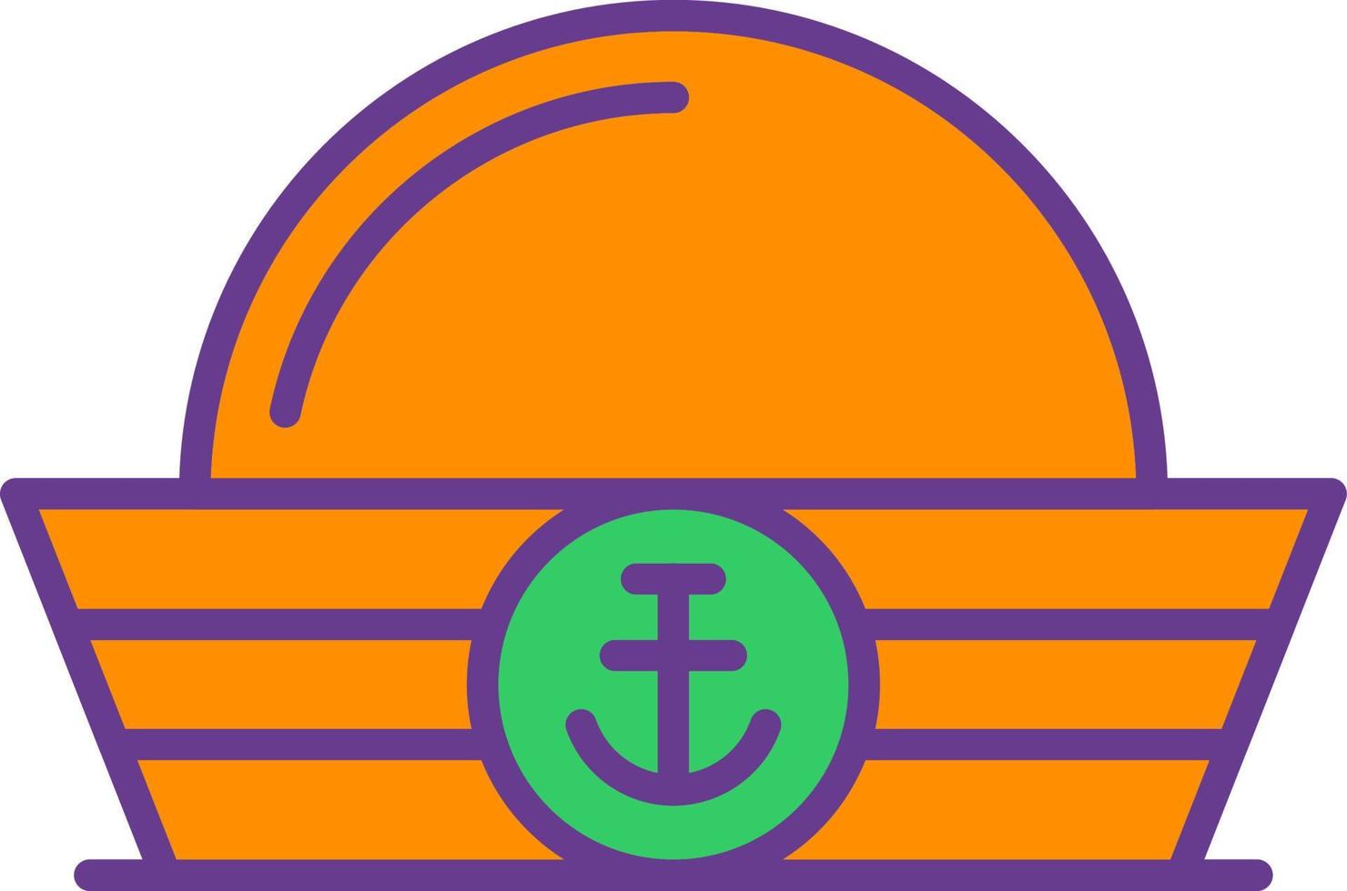 Sailor Hat Creative Icon Design vector
